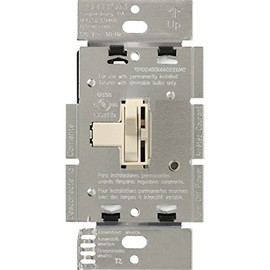Lutron, Light Almond Toggler Magnetic Low Voltage Dimmer Switch, Single-Pole, AYLV-600P-LA
