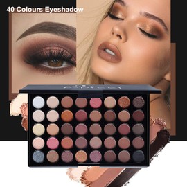 Paleta de Maquillaje, Kit de Maquillaje para Mujer, Set de Maquillaje Completo de 24 Piezas con Paleta de Sombras, Lápiz de Cejas, Delineador de Ojos, Máscara de Pestañas, Base de Maquillaje, Corrector, Brillo de Labios, Barra de Labios, Pincel y Espejo, 