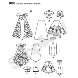 Simplicity SEWING PATTERN Sew 18" Doll Elsa Anna Dress Froze Fever Fits American Girl 0365