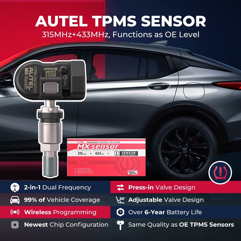 Autel MX 315MHz TPMS Sistema de Control de presión de