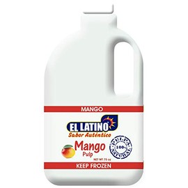 El Latino fruit pulp (Mango), 100% natural with sugar. 75oz jug