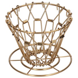 Asixxsix Pour Over Coffee Dripper, 304 Stainless Steel Drip Coffee Filter Cup Foldable Portable Reusable Reusable Coffee Filter Cup Coffee Drip Filter Holder for Home Office Cafe