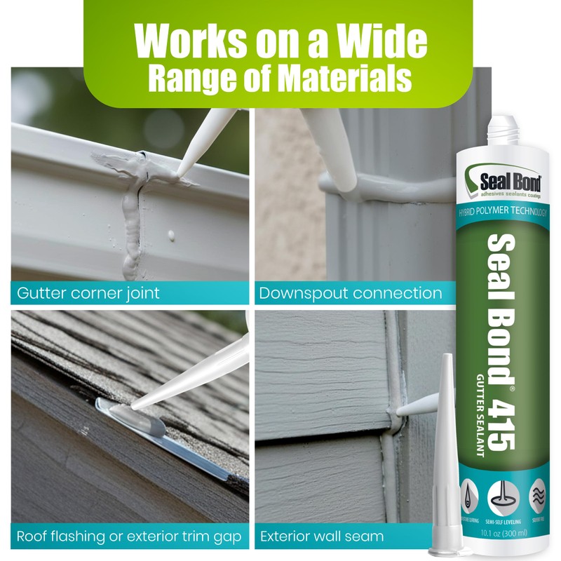 Seal Bond® 415 Gutter Sealant, Aluminum Gray…