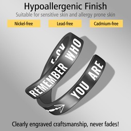 LParkin Remember Who You Are Ring Be Kind of a b Ring Adjustable Hidden Message F the Patriarchy (Remember Who You Are - Black 10 7)