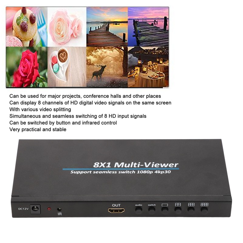Multi Viewer Screen Divider 8x1 HD Multimedia Interface Screen Spliter
