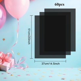 Bouiexye 60 S0heets Black Tissue Paper Christmas Tissue Paper Bulk Gift Wrapping for DIY Art Craft Floral Birthday Holiday Baby Shower Party （ 20 x 14.5 inches/51x37cm）