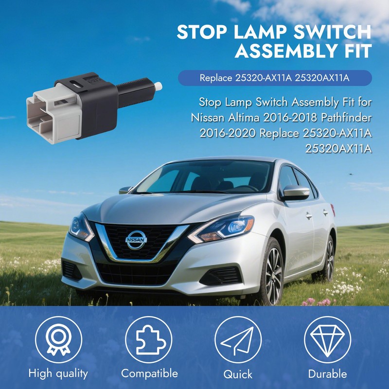 Black Stop Lamp Switch Assembly 25320AX11A Brake Light Switch Compatible