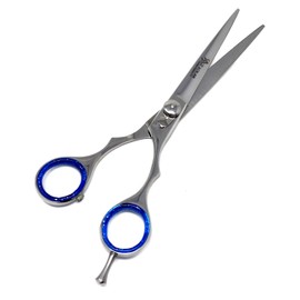 Professional Barber Thinning/Texturing/Cutting Scissors/Shears - Comfort Grip Rings with Adjustable Tension and Finger Inserts - JAPANESE J2 STAINLESS STEEL (Chrome 7")