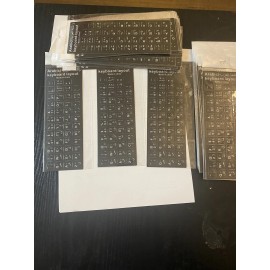 Unbranded  5 PCS!!! Arabic Keyboard Stickers White Color Letters Non Transparent