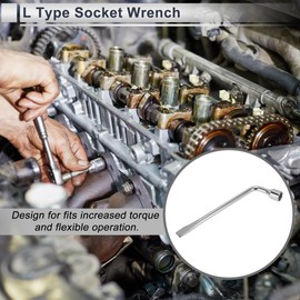 RATCHROLL 1 Pcs Universal Socket Wrench 310x90mm Spanner Socket Remover Hexagon Silver Tone Carbon Steel 23mm for Car Motorcycle Dirtbike l Shaped Wrench Sleeve