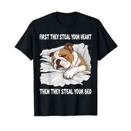 English Bulldog Sleeping Pajamas Nightgown Men Women Girls Kids T-Shirt