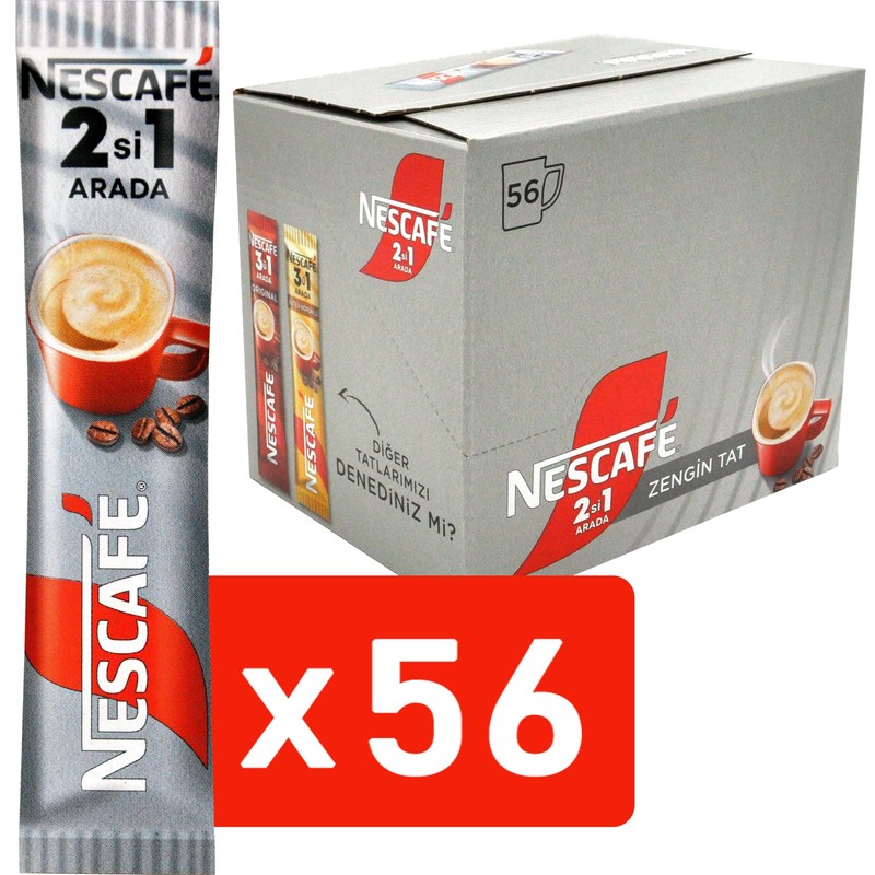 Nescafe 2 in 1 Unsweetened, Coffee + Coffee creamer, No