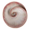 Bloomingville Nautilus Essence Stoneware Bowl, White and Berry Color
