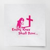 Decal Stickers Of Girl Praying Cross Every Knee Shall Bow