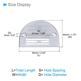 CoCud Sewing Machine Stitch Plate, FD20 Fit No.14 & No.16 Needle Hole, Chrome Plated Plate with Scale Mark - (Applications: for Sewing Machine), 2-Pieces