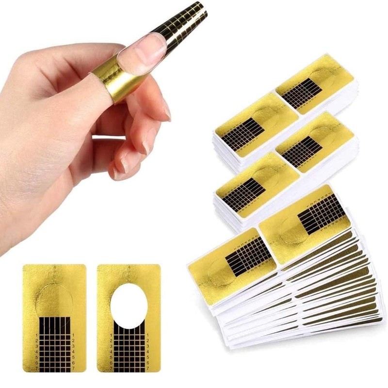 Papierrolle für Rekonstruktion und Verlängerung der Nägel, goldfarben