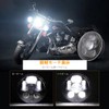 JIAHER Motorcycle Headlight Vehicle Inspection Compatible Universal 5.75 Inch LED