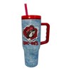 Buc-ee's Insulated Tumbler, 40 oz, Denim Design with Red Lid