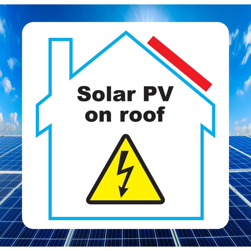 Solar PV System Installation Warning Label Set - A4 Sheet