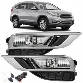 Fog Lights Replacement for Honda CRV CR-V 2015-2016 Driver & Passenger Side Bumper Fog Light Kit HO2592140 HO2593140 HO1038124 HO1039124