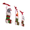Festive Clay Dough Cats in Stockings Christmas Ornaments, Set of