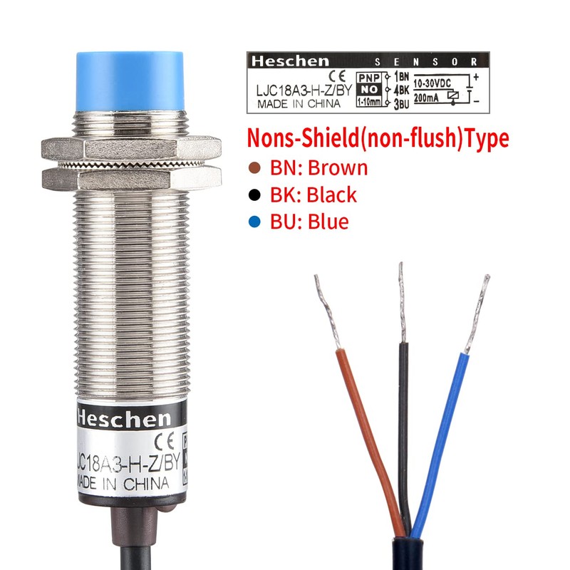 Heschen Capacitive Proximity Switch LJC18A3-H-Z/BY Detector 10 mm 10-30VDC 200mA