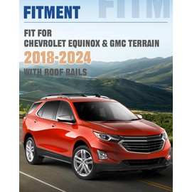 AUXPACBO 265lbs Lockable Heavy Duty Roof Rack Cross Bar for Chevy Equinox 2018-2024 Cargo Bar Multi Functional Design for Bike Kayak Luggage