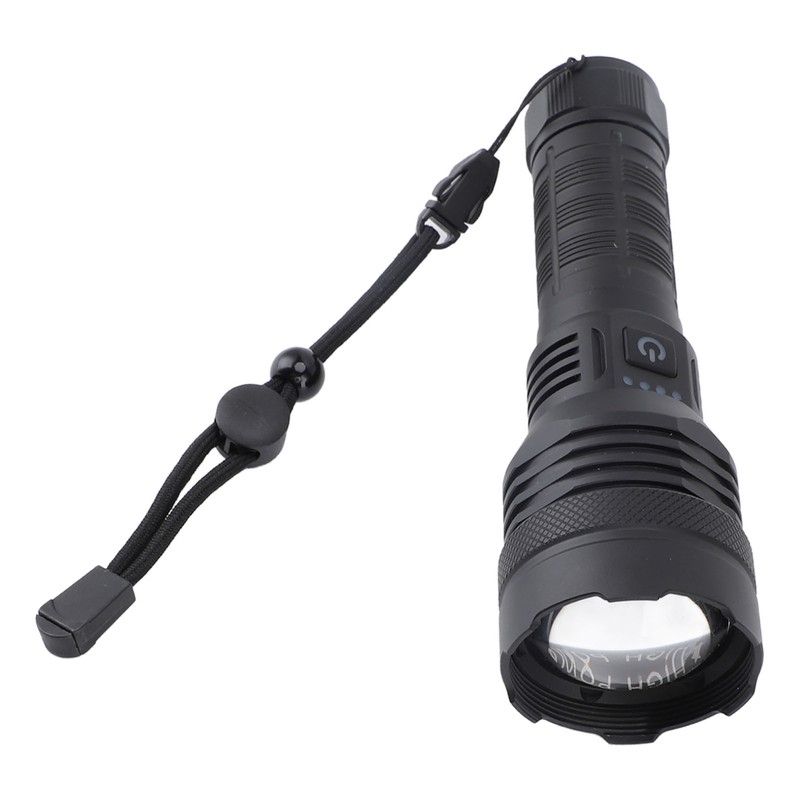 Super Bright Flashlight 30000lm Zoomable 2000m Range Support Power Output