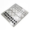 Metal Pocket Chess Set, Portable Foldable Travel Magnetic Mini Checkers