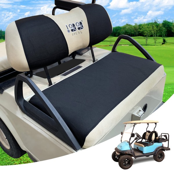 10L0L Universal Golf Cart Seat Covers Dress UP Older Golf Cart Durable Breathable Material Fit Like a Glove for Club Car Precedent and Yamaha, Easy to Install