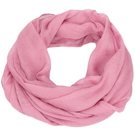 FAIRYGATE Snoods for Women Womens Scarf Ladies Chiffon Scarves Loop Women Shawl Pink Plain Neck Wraps Scarfs Large Headscarf Girls Women's Scarves Shawls A0325