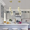 zhllmq Pendant Lighting for Kitchen Island LED Dimmable Modern Gold