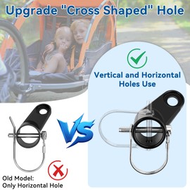 Bike Trailer Hitch - Coupler Hitch for Instep and Schwinn Bike Trailers, Removable Bike Trailer Attachment Connector Parts for Dog/Kid Trailers, General Use