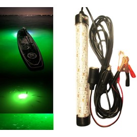 Fire Water Marine 12 Volt Deluxe 12" 60 Watt 5000 Lumen Green Led Submersible Fishing Light
