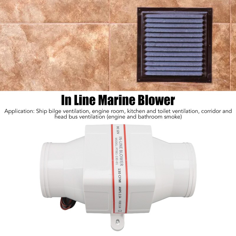 12v Electric In Line Blower ABS Shell Marine Boat in