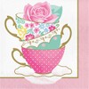 Creative Converting Floral Tea Party Teacup Napkins, 16 ct, Multicolor,
