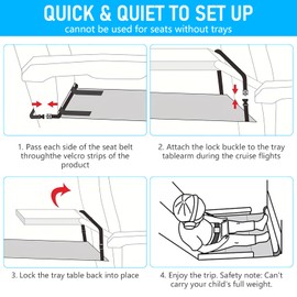 Runmeihe Toddler Airplane Bed, Portable Baby Airplane Seat Extender Travel Essentials for Flying with Kids, Toddlers Airplane Travel Accessories for Kids Rest Legs and Lie Down (Black)