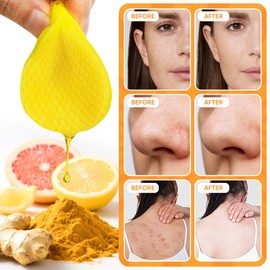 Turmeric Cleansing Pads 50 Pcs+Tumeric Soap Bar+Tumeric Face Wash with Brush, Turmeric Pads for Face and Body,Lemon Turmeric Soap for Wash, Daily Gentle Skin Cleanser Set for All Skins