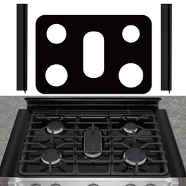 Stove Burner Covers - Reusable Stove Cover For 30 Inch LG Gas Range Model LRG3093 LRG3095 LRG3061 LRG3193 - Non-Stick Washable Stove Top Cover With 2Pcs Stove Gap Covers For 30 LG Stove Top Protector