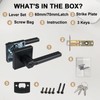 HISAFE Heavy Duty Keyed Entry Door Lever, Matte Black Square