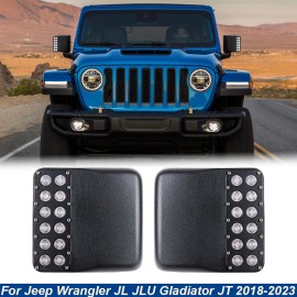 Unbranded Pair LED Rear Side Mirror Light For Jeep Wrangler JL JLU Gladiator JT 2018-2023