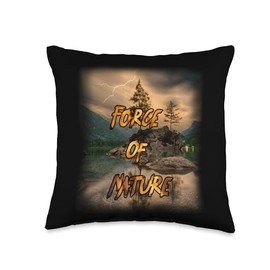 Force of Nature, Gift for Nature Lover Throw Pillow