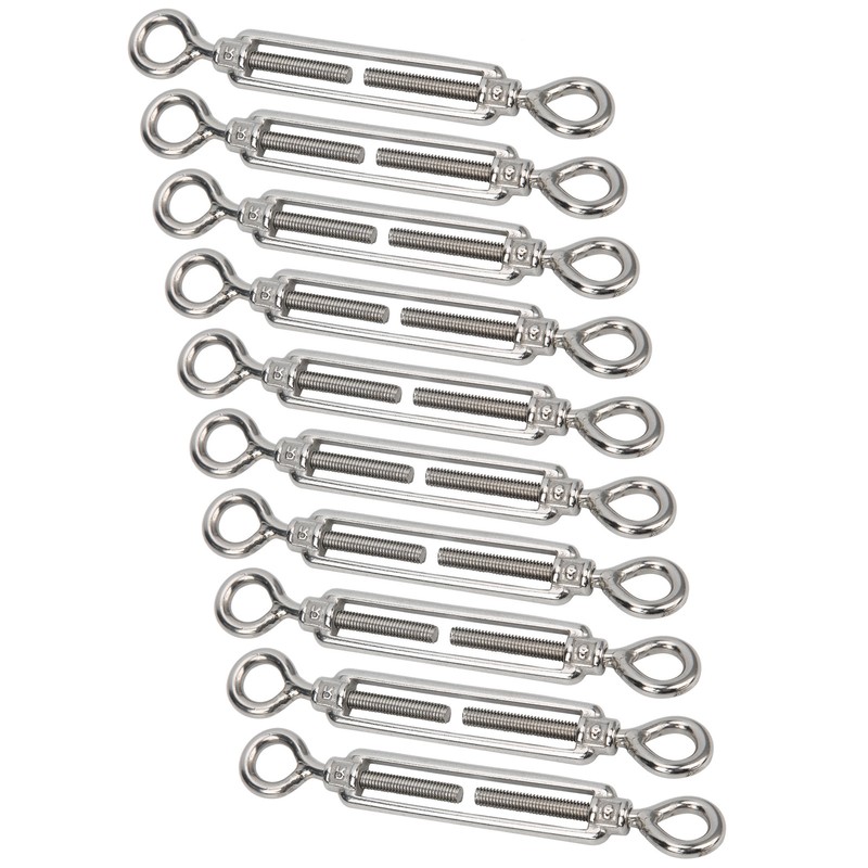 10pcs Eye and Eye Turnbuckle Wire Tensioner Strainer Stainless Steel