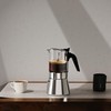 SIXAQUAE Stovetop Espresso Maker, Crystal Glass-top & Stainless Steel Espresso