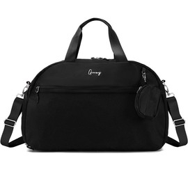 Gym Bag Sport Duffel Bags with Shoe Compartment Travel Duffle Oversize Wet Clothing Pocket Baseball for Sports with Small Headphone Bag Key Purse - Color: Black