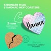 1 x Heart Coaster - Name Hanna Mermaid Scales Fish