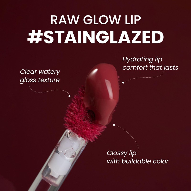 HINCE Raw Glow Lip Tint - Stain Glazed, Glossy Dewy