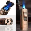 OLDENDO Torch Lighter Triple Jet Flame Cigar Lighter with Gas