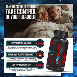 Saba UroPower A Proactive Approach to Prostate Health. Helps Decrease Urinary Symptoms. -Reduces Constant urge to use The Restroom; -Supports Bladder Control