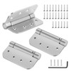 Hommyzone Adjustable Spring Door Hinge 4”X 4”, Stainless Steel Self-Closing